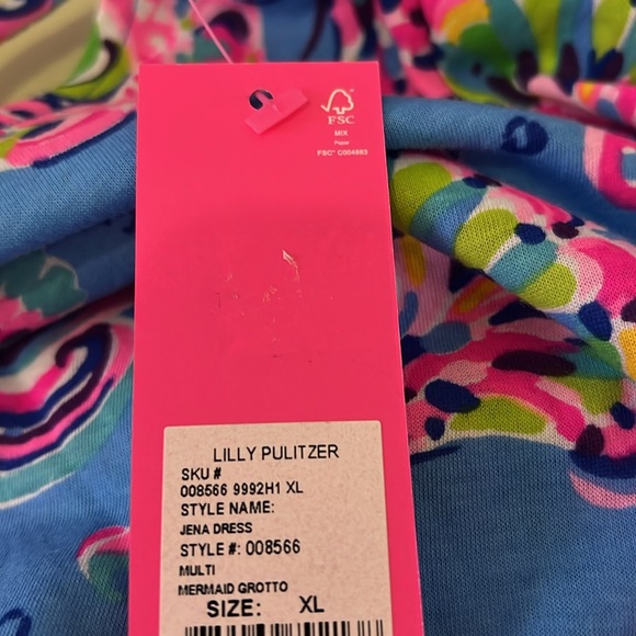 Lilly Pulitzer Girls Jena Dress in Multi Mermaid Grotto Sizes Large & XL NWT - Picture 9 of 10